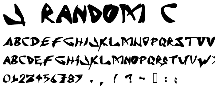 J Random C font